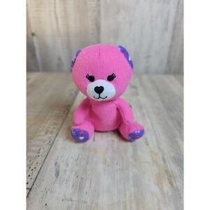 Build-A-Bear Workshop 1997 Pink Mini Bear 5″ Stuffed Animal Plush Toy Heart Paws